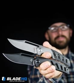 APurvis Blades Primordial Frame Lock Knife Ti/Carbon Fiber (3.25" Stonewash) -The Family Tools Shop APurvis Blades Primordial Frame Lock Knife Ti Carbon Fiber Black SW BHQ90345 kp in hand zac web