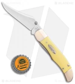 Case Kickstart Mid-Folding Hunter Assisted Knife Yellow (31265AC SS) 9 Case Kickstart Mid-Folding Hunter Assisted Knife Yellow (31265AC SS) -The Family Tools Shop Assisted Opener Smooth Yellow Synthetic Mid Hunter clip BHQ 86872 er bottlecap