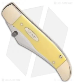 Case Kickstart Mid-Folding Hunter Assisted Knife Yellow (31265AC SS) 8 Case Kickstart Mid-Folding Hunter Assisted Knife Yellow (31265AC SS) -The Family Tools Shop Assisted Opener Smooth Yellow Synthetic Mid Hunter clip BHQ 86872 er spine