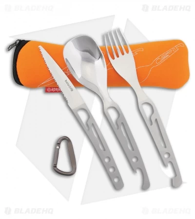 Baladeo Basecamp Stainless Steel 3-Piece Spoon Fork Knife Set (Orange) 3 Baladeo Basecamp Stainless Steel 3-Piece Spoon Fork Knife Set (Orange)