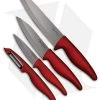 Benchmark 4-Piece Ceramic Kitchen Knife Set Red Rubber -The Family Tools Shop Benchmark 4 piece ceramic kitchen knife set red rubber BHQ 39872 er