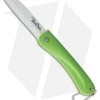 Benchmark Ceramic Folding Knife Lime Green Rubber Handle (3" White)