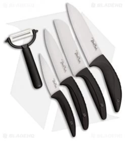 Benchmark Kitchen 5-Piece Black Ceramic Knife Set