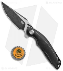 Bestech Knives Ghost Liner Lock Knife Black Tumbled Ti (3.25" Black Stonewash) -The Family Tools Shop Bestech Knives Ghost LL CF Black SW BT1905E BHQ 95483 jr bottlecap