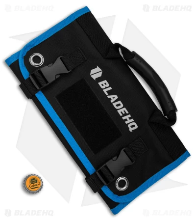 Blade HQ Knife Roll Nylon Carry Case - Black / Blue 6 Blade HQ Knife Roll Nylon Carry Case - Black / Blue - Image 4
