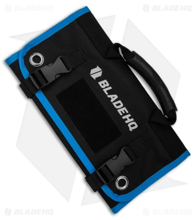 Blade HQ Knife Roll Nylon Carry Case - Black / Blue 3 Blade HQ Knife Roll Nylon Carry Case - Black / Blue