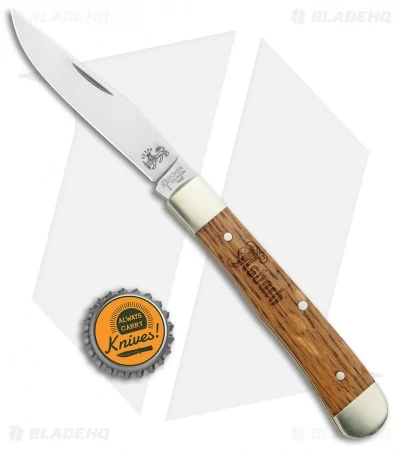 Boker Trapper Asbach Uralt Slip Joint Knife Oak Wood (3.3" Satin) 6 Boker Trapper Asbach Uralt Slip Joint Knife Oak Wood (3.3" Satin) - Image 4