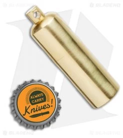 Brass Warhead Cylinder Lighter Flat Bottom - Watertight -The Family Tools Shop Brass Warhead Flat Bottom Cylinder Lighter Watertight BHQ 121093 LS Bottlecap