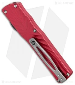 Brian Tighe & Friends Small Twist Tighe Tanto OTF Knife Red (2.75" Stonewash) 8 Brian Tighe & Friends Small Twist Tighe Tanto OTF Knife Red (2.75" Stonewash) -The Family Tools Shop Brian Tighe and Friends Twist Tighe Tanto Auto Red Satin 001301 2 BHQ 99968 jr side