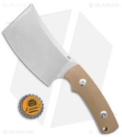 B'yond EDC Kleavr Fixed Blade Knife Tan G-10 (4.5" Stonewash) -The Family Tools Shop Byond EDC Kleavr Fixed blade Tan SW BHQ 145448 jr bottlecap