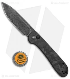CIVIVI Elementum Button Lock Knife Black Shred CF (3.5" Damascus) 9 CIVIVI Elementum Button Lock Knife Black Shred CF (3.5" Damascus) -The Family Tools Shop CIVIVI Button Lock Elementum Marble CF Damascus BHQ 134931 jr bottlecap