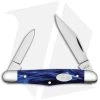 Case Cutlery Small Swell Center Jack Knife Smooth Blue Pearl Kirinite® 2 Case Cutlery Small Swell Center Jack Knife Smooth Blue Pearl Kirinite® -The Family Tools Shop Case Cutlery Blue Pearl Kirinite Half Whittler BHQ 142794 jr