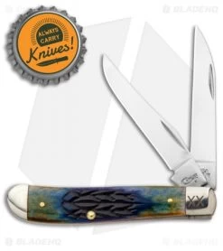 Case Cutlery Mini Trapper Knife 3.5" Purple Tribal Jigged Bone (6207W SS) -The Family Tools Shop Case Cutlery Mini Trapper Purple Tribal Jigged Bone SS 61807 BHQ 101136 jr bottlecap
