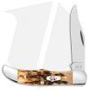 Case Folding Hunter Knife 5.25" Peach Seed Jigged Amber Bone (61165 SS) -The Family Tools Shop Case Folding Hunter Peach Seed Jigged Amber Bone SS 10727 BHQ 107760 jr