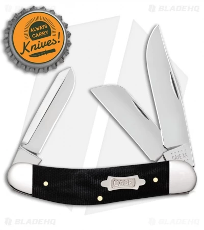 Case Knives Sowbelly Pocket Knife 3.875" Double Black Laminate (TB10339 SS) 4 Case Knives Sowbelly Pocket Knife 3.875" Double Black Laminate (TB10339 SS) - Image 2