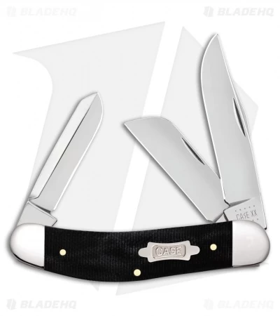 Case Knives Sowbelly Pocket Knife 3.875" Double Black Laminate (TB10339 SS) 3 Case Knives Sowbelly Pocket Knife 3.875" Double Black Laminate (TB10339 SS)