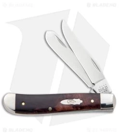 Case Mini Trapper Knife 3.5" Brown Maple Burl Wood (7207 SS) 64062