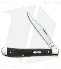 Case Slimline Trapper Traditional Knife 4.125" Black Micarta (101048SS) 23135