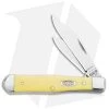 Case Small Swell Center Jack Knife 3" Yellow Synthetic (3225 1/2 SS) 65327 -The Family Tools Shop Case Small Swell Center Jack Yellow Synthetic SS BHQ 140679 jr