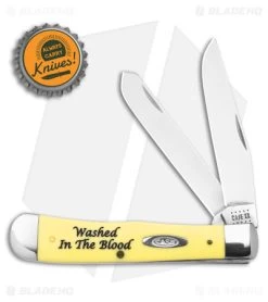 Case Trapper Knife 4.125" Yellow Synthetic (6254 SS) 8853 -The Family Tools Shop Case Trapper Knife 4in Yello Synthetic BHQ 42451 td size