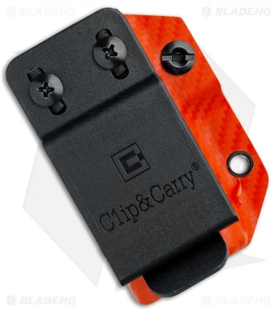 Clip & Carry Kydex Sheath Keychain For Leatherman Wingman (Orange CF) 4 Clip & Carry Kydex Sheath Keychain For Leatherman Wingman (Orange CF) - Image 2