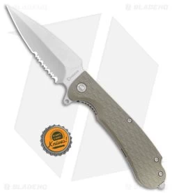 Daggerr Discover Knives Urban2 Liner Lock Knife Olive FRN (3.5" Stonewash) -The Family Tools Shop Daggerr Discover Knives Wocket Olive SW WKFRNOLSWSR BHQ 180550 KC bottlecap