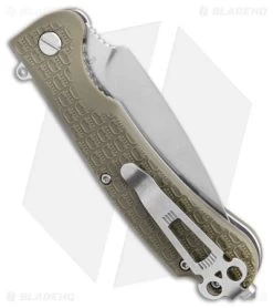 Daggerr Discover Knives Urban2 Liner Lock Knife Olive FRN (3.5" Stonewash) -The Family Tools Shop Daggerr Discover Knives Wocket Olive SW WKFRNOLSWSR BHQ 180550 KC side
