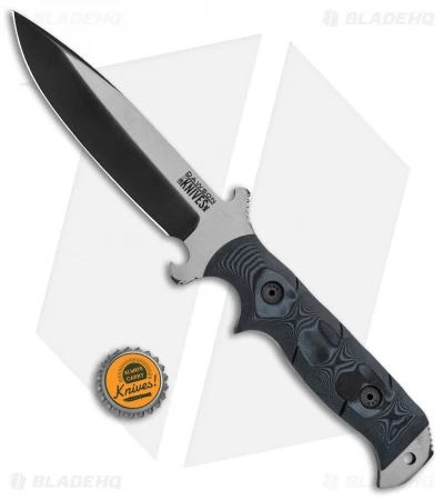 Dawson Knives Chief Fixed Blade Knife Black/Pewter Gray G-10 (5.1" Specter) 6 Dawson Knives Chief Fixed Blade Knife Black/Pewter Gray G-10 (5.1" Specter) - Image 4