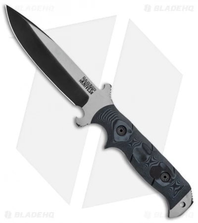 Dawson Knives Chief Fixed Blade Knife Black/Pewter Gray G-10 (5.1" Specter) 3 Dawson Knives Chief Fixed Blade Knife Black/Pewter Gray G-10 (5.1" Specter)