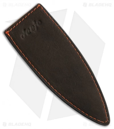 Deejo 27g Brown Leather Sheath W/ Orange Stitching 3 Deejo 27g Brown Leather Sheath W/ Orange Stitching