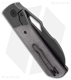 Divo Knives Stout Frame Lock Knife Titanium/Black Micarta (3" BW) -The Family Tools Shop Divo Knives Stout FL Ti Black Micarta Black Wash BHQ 176276 jr side