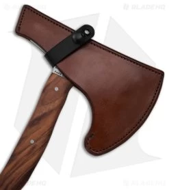 Drifter Blades 12" Bruin Tomahawk - Black Walnut- Titanium Pins-Satin Finish -The Family Tools Shop Drifter Blades 12in Bruin Tomahawk Black Walnut Ti Pins Satin Finish BHQ 178248 td sheath