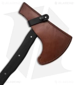 Drifter Blades 12" Bruin Tomahawk - Black G-10 Titanium Pins -The Family Tools Shop Drifter Blades Tomahawk 12in Bruin Black G10 Ti Pins BHQ 177675 td sheath