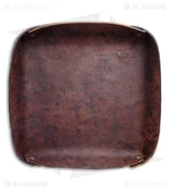 Fire Hall Knife & Leather Antiqued Leather Large Valet Tray