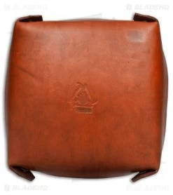 Fire Hall Knife & Leather Light Tan Leather Valet Tray Small -The Family Tools Shop Fire Hall Knife Leather Light Brown Leather Valet Tray small BHQ 79307 er back