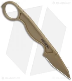Flagrant Beard Havoc Neck Knife Coyote Tan (2.5" Tan) -The Family Tools Shop Flagrant Beard Havoc Neck Knife Coyote BHQ 121044 jr spine