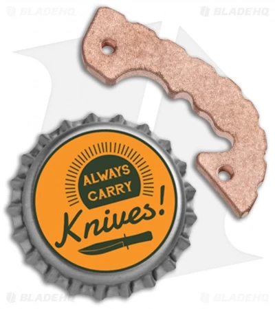 Flytanium Custom Copper Backspacer For Spyderco Shaman - Stonewash 5 Flytanium Custom Copper Backspacer For Spyderco Shaman - Stonewash - Image 3