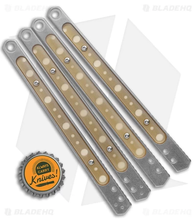 Flytanium Custom Titanium Scales Ultem Inlay For Kershaw Lucha Balisong - SW 4 Flytanium Custom Titanium Scales Ultem Inlay For Kershaw Lucha Balisong - SW - Image 2