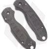 Flytanium Lotus Black Canvas Micarta Scales For Spyderco Para 3 Knife