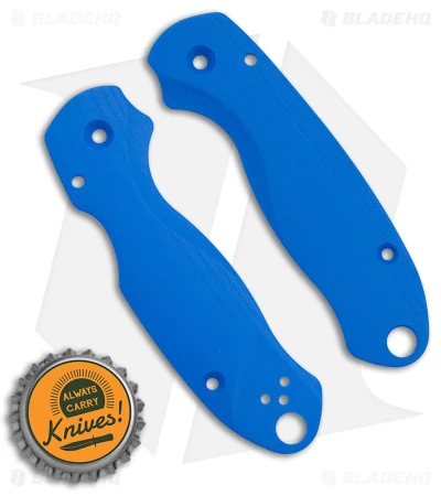 Flytanium Lotus Blue G-10 Scales For Spyderco Paramilitary 3 Knife 5 Flytanium Lotus Blue G-10 Scales For Spyderco Paramilitary 3 Knife - Image 3