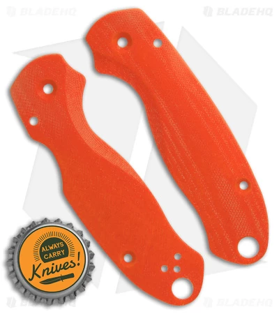 Flytanium Lotus Orange G-10 Scales For Spyderco Paramilitary 3 Knife 6 Flytanium Lotus Orange G-10 Scales For Spyderco Paramilitary 3 Knife - Image 4