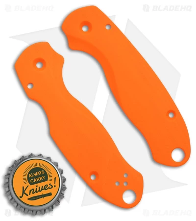 Flytanium Lotus Orange G-10 Scales For Spyderco Paramilitary 3 Knife 5 Flytanium Lotus Orange G-10 Scales For Spyderco Paramilitary 3 Knife - Image 3