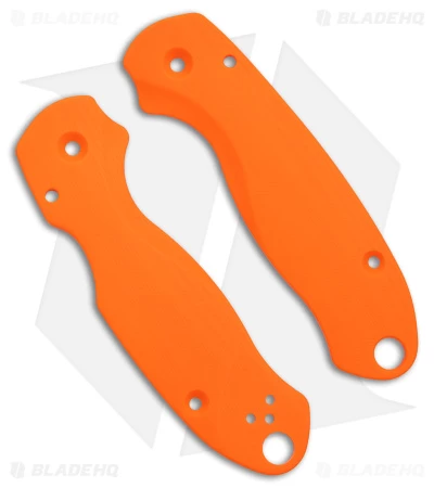Flytanium Lotus Orange G-10 Scales For Spyderco Paramilitary 3 Knife 3 Flytanium Lotus Orange G-10 Scales For Spyderco Paramilitary 3 Knife