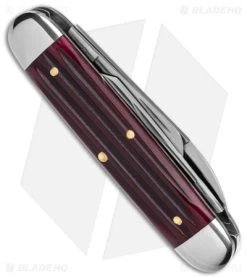 GEC Tidioute Cutlery #35 American Ranch Knife Ox Blood Jigged Bone (2.65" Satin) -The Family Tools Shop GEC Tidioute Cutlery American Ranch Knife Ox Blood Jigged Bone 2in Satin BHQ 167473 td side