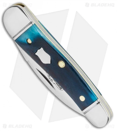 GEC Northfield UN-X-LD Little Rattler Knife Blue Teal Natural Bone (2" Satin) 4 GEC Northfield UN-X-LD Little Rattler Knife Blue Teal Natural Bone (2" Satin) - Image 2