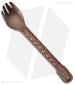 Gerber ComplEAT All-In-One Cooking & Eating Tool (Bronze) 31-003465 -The Family Tools Shop Gerber ComplEAT All In One Cooking Eating Tool Bronze 31 003465N BHQ 93292 jr fork side