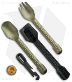 Gerber ComplEAT All-In-One Cooking & Eating Tool (Flat Sage) 31-003467 -The Family Tools Shop Gerber ComplEAT All In One Cooking Eating Tool Flat Sage 31 003467N BHQ 93293 jr bottlecap