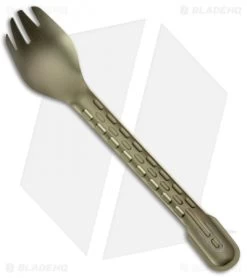 Gerber ComplEAT All-In-One Cooking & Eating Tool (Flat Sage) 31-003467 -The Family Tools Shop Gerber ComplEAT All In One Cooking Eating Tool Flat Sage 31 003467N BHQ 93293 jr fork side