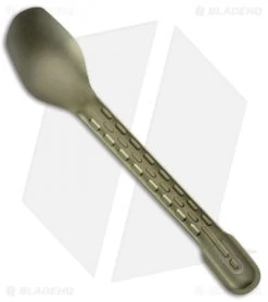 Gerber ComplEAT All-In-One Cooking & Eating Tool (Flat Sage) 31-003467 -The Family Tools Shop Gerber ComplEAT All In One Cooking Eating Tool Flat Sage 31 003467N BHQ 93293 jr spoon side