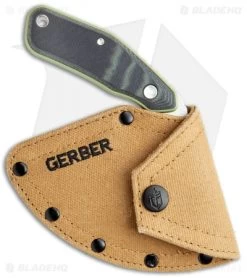Gerber Downwind Ulu Fixed Blade Knife Flat Sage Green G-10 (3.5" SS) 30-001824 -The Family Tools Shop Gerber Downwind Ulu Flat Sage Green G 10 SS BHQ 120852 jr sheath